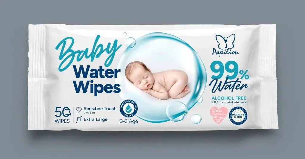 Papillion Baby Water Wipes Chusteczki Nawilżane 50szt 99% Wody