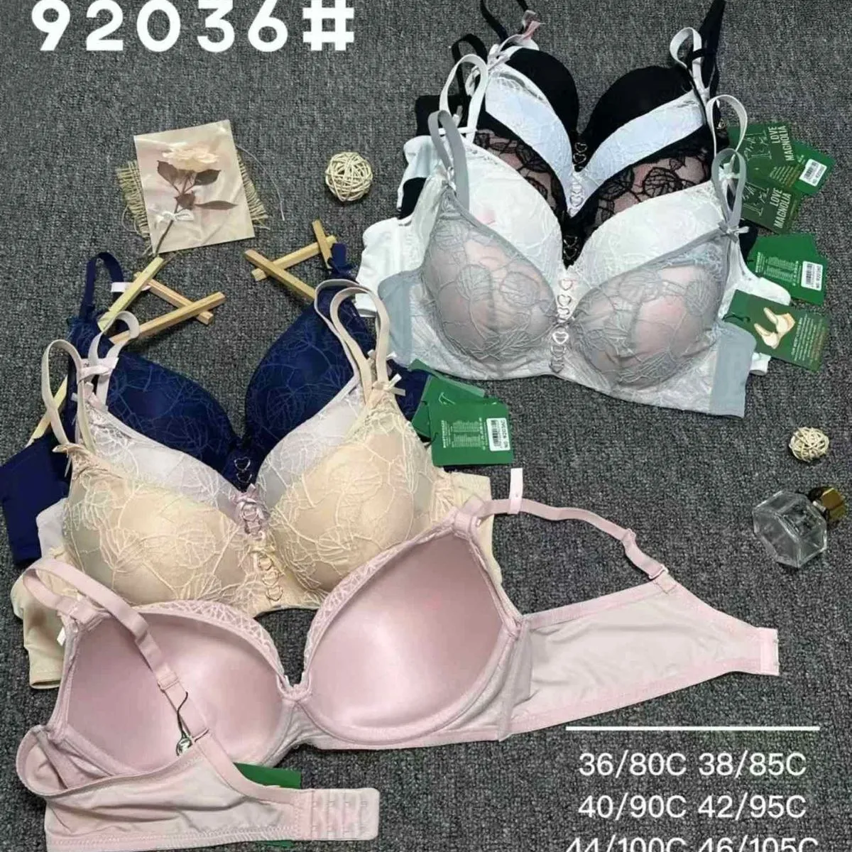 Biustonosz damski koronkowy 36/80C 38/85C 40/90C 42/95C 44/100C