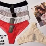 Majtki damskie koronkowe Glace 2XL-36, 6 szt. asortyment