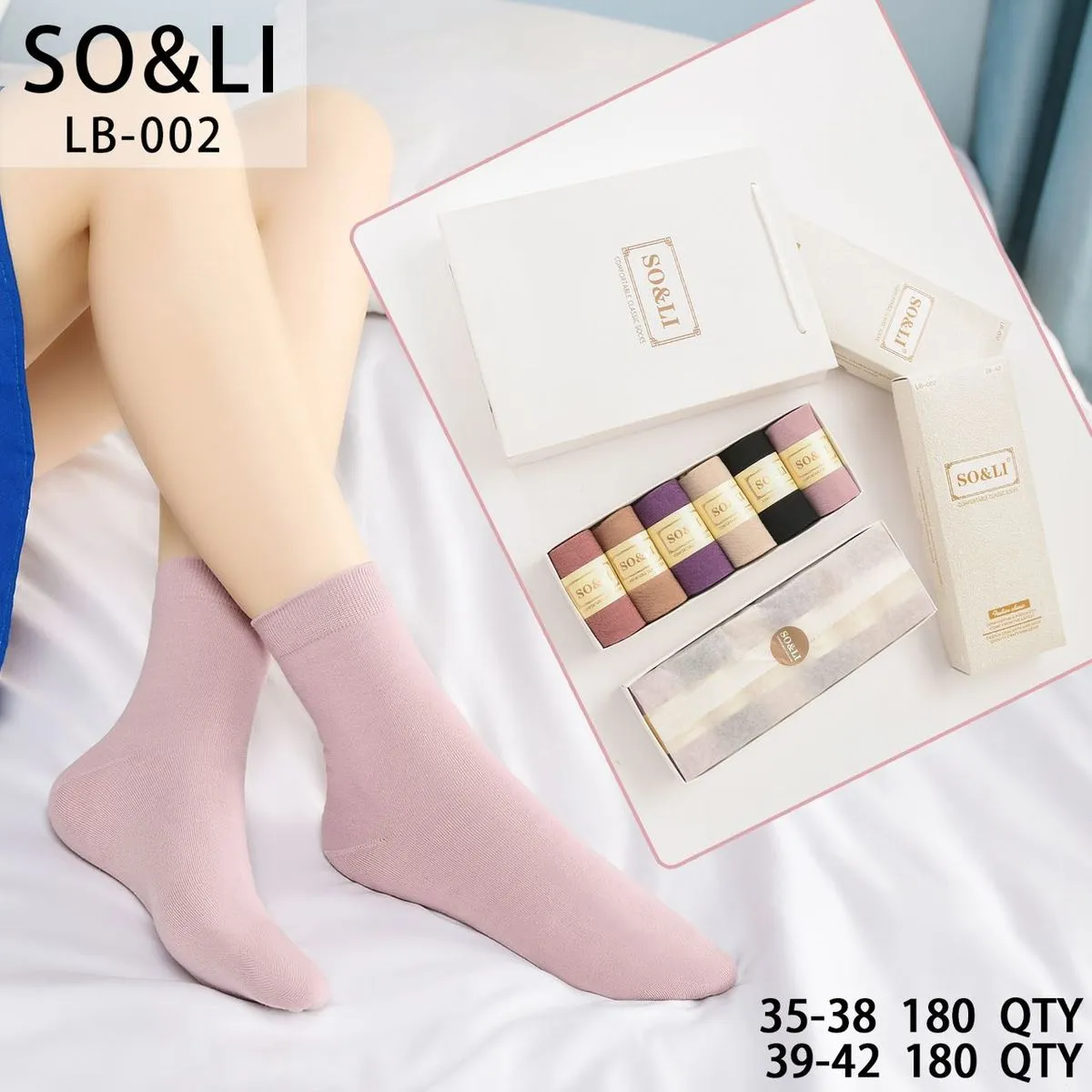 Skarpetki damskie Soso&Li LB-002 rozmiary 35-38 i