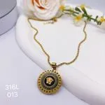 Łańcuszek damski z medalionem Medusa 03 złoty