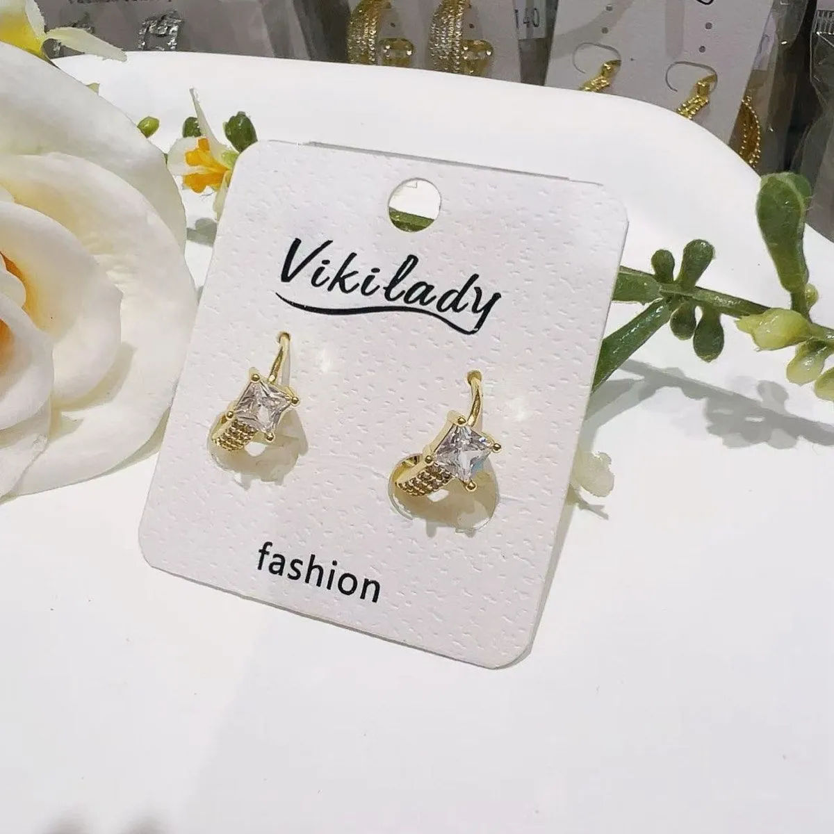 Kolczyki damskie Wiszące Złote Vikilady