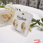 Kolczyki damskie Vikilady koła z cyrkoniami złote