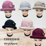 Czapki damskie dzianinowe Akryl Agorora 6 kolorów