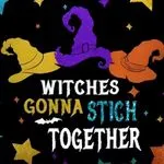 Poszewka Halloween Witches Gonna Stitch 40x40cm