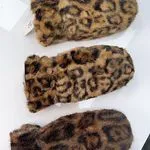 Skarpety damskie futrzane leopard wzór