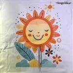 Poszewka 40x40cm z nadrukiem uśmiechniętej słonecznika