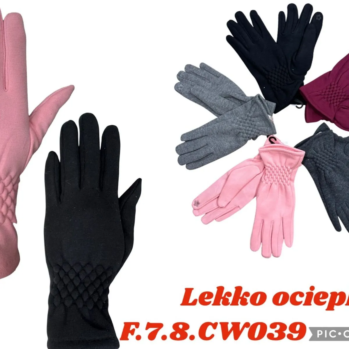 Rękawiczki damskie lekko ocieplane F.78.CW039
