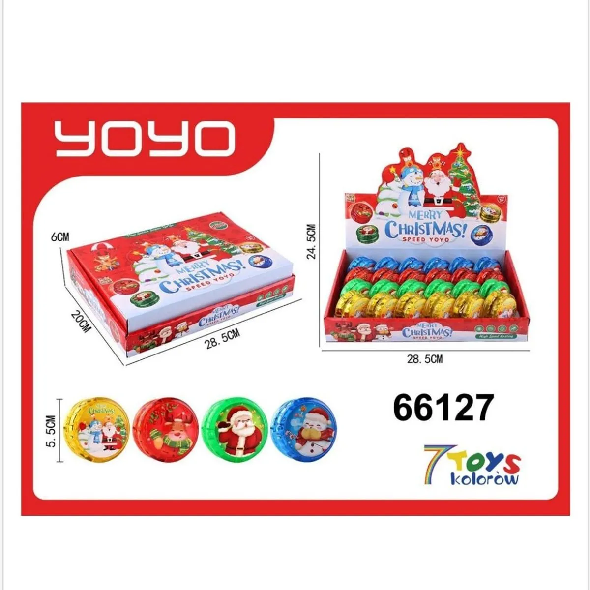 Zabawki YOYO Marry Christmas 66cm x 28cm x 28cm