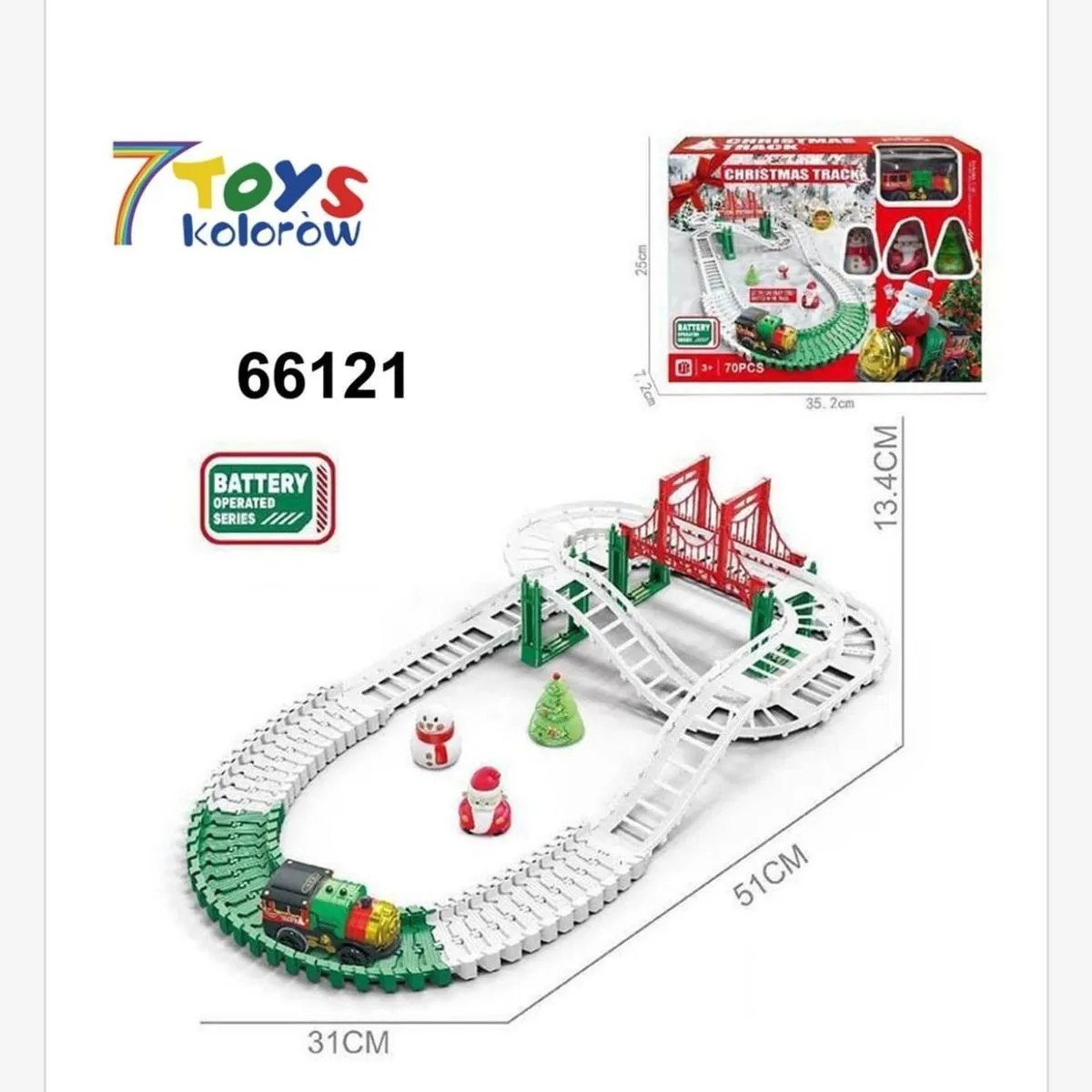 Zabawka Christmas Track tor kolejowy 51x34x31 cm