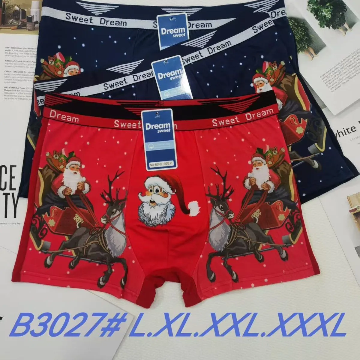 Bokserki męskie Sweet Dream B3027# L-5XL świąteczne