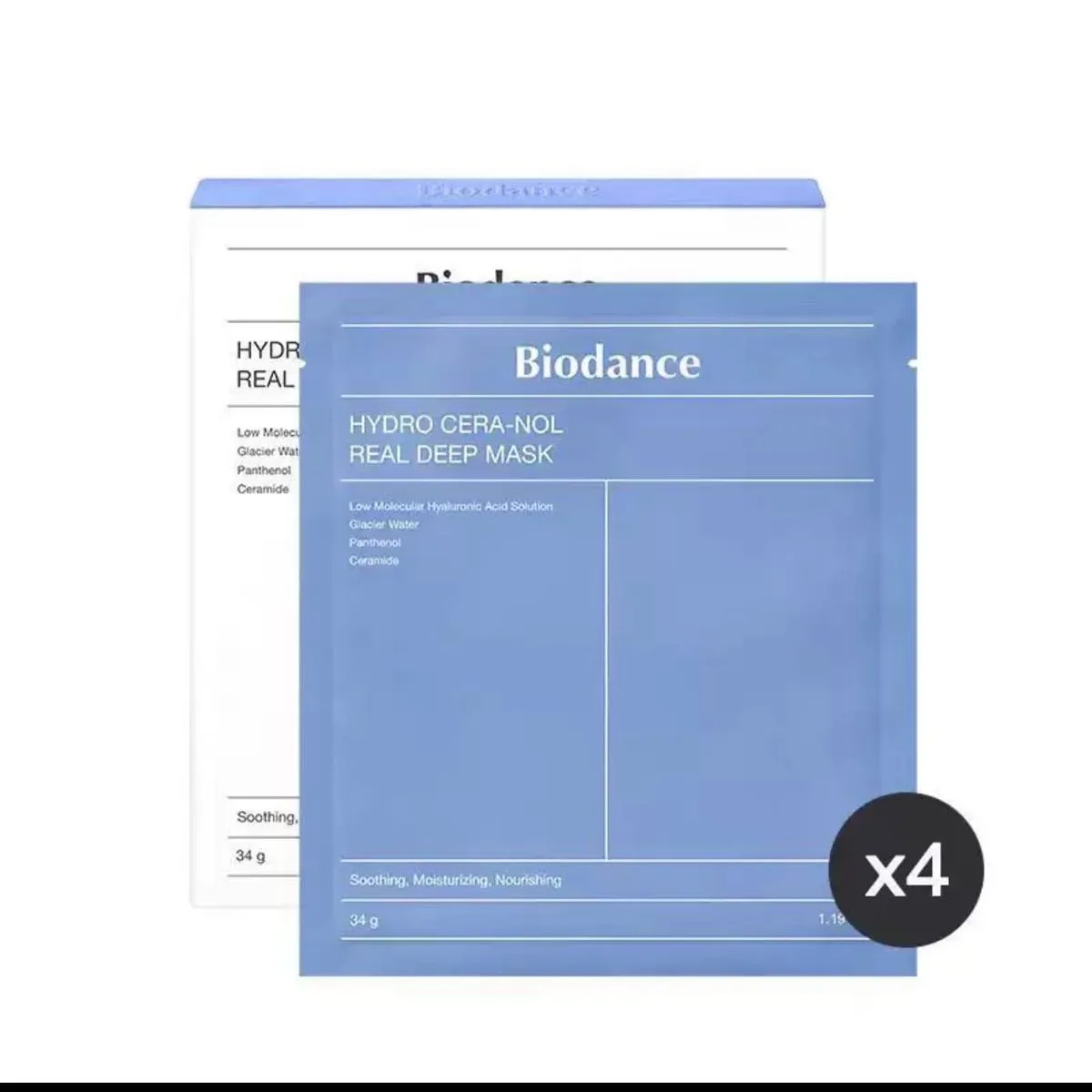 BioDANCE Hydro Real Deep Mask x4 24g Soothing Moisturizing Nourishing