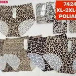 Majtki damskie XL-2XL-3XL wzór leoparda poliamid