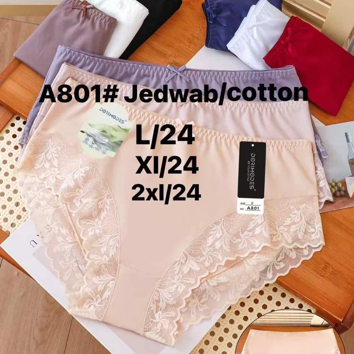Majtki damskie A801 bawełna L/XL 24 szt