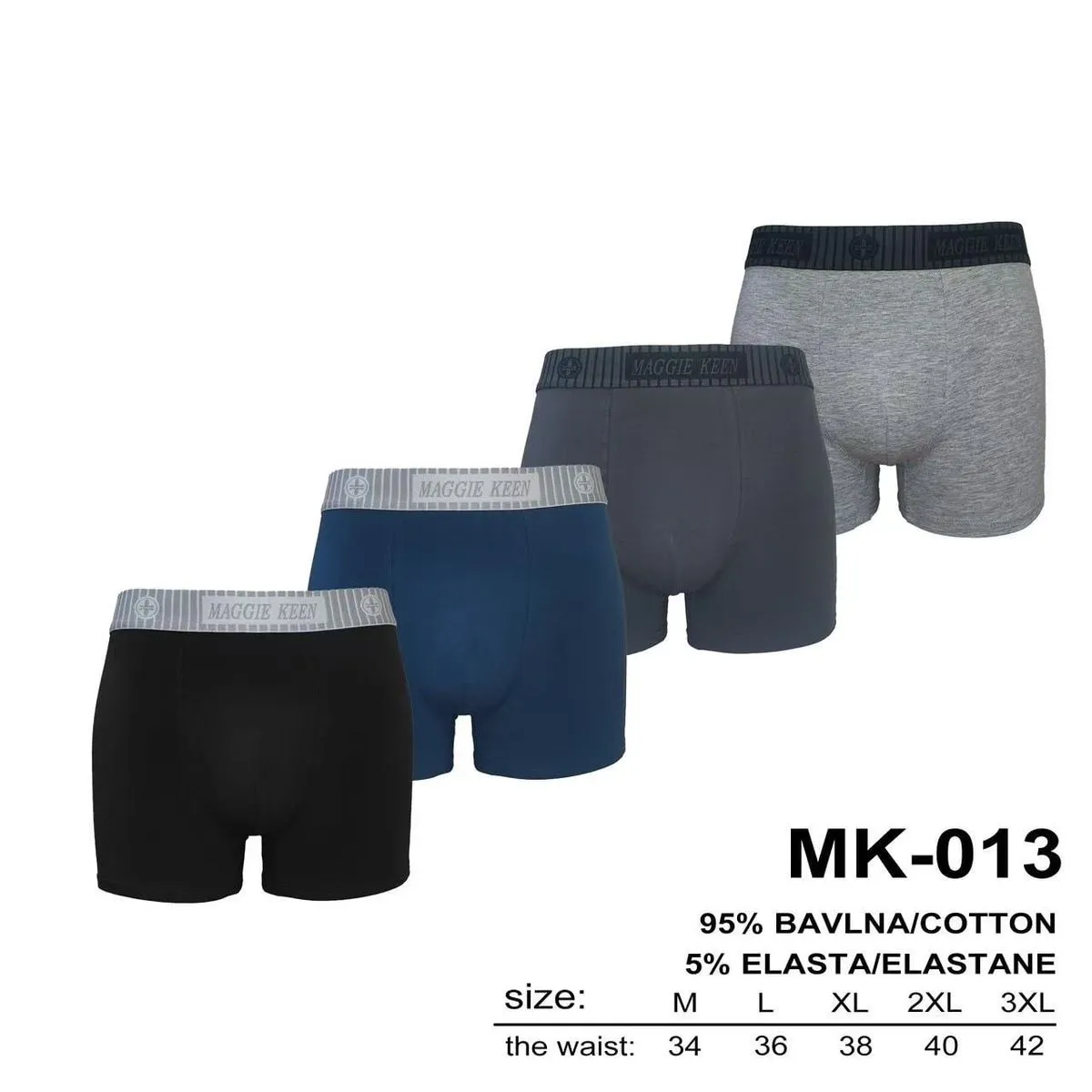 Bokserki męskie MK-013 M-3XL 95% bawełna