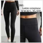 Legginsy damskie czarne lekko ocieplane S/M, M/L, XL/2XL