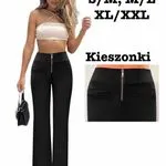 Legginsy damskie czarne z zamkiem S/M, M/L, XL/XXL
