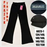 Legginsy termo dla dzieci czarne flauszowane