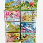 Zestaw 12 Puzzle DIY Mini w pudełkach z motywami zwierząt