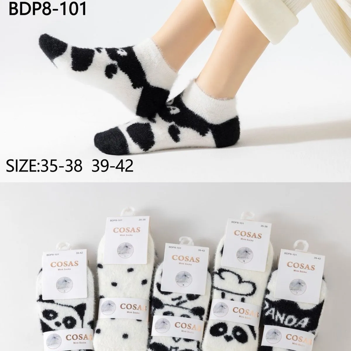 Skarpetki damskie COSASAS panda 35-38/39-42
