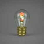Lampki LED neonowe kwiatowe w szkle