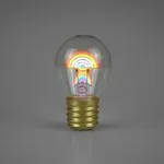 Lampka LED żarówka z tęczą E27