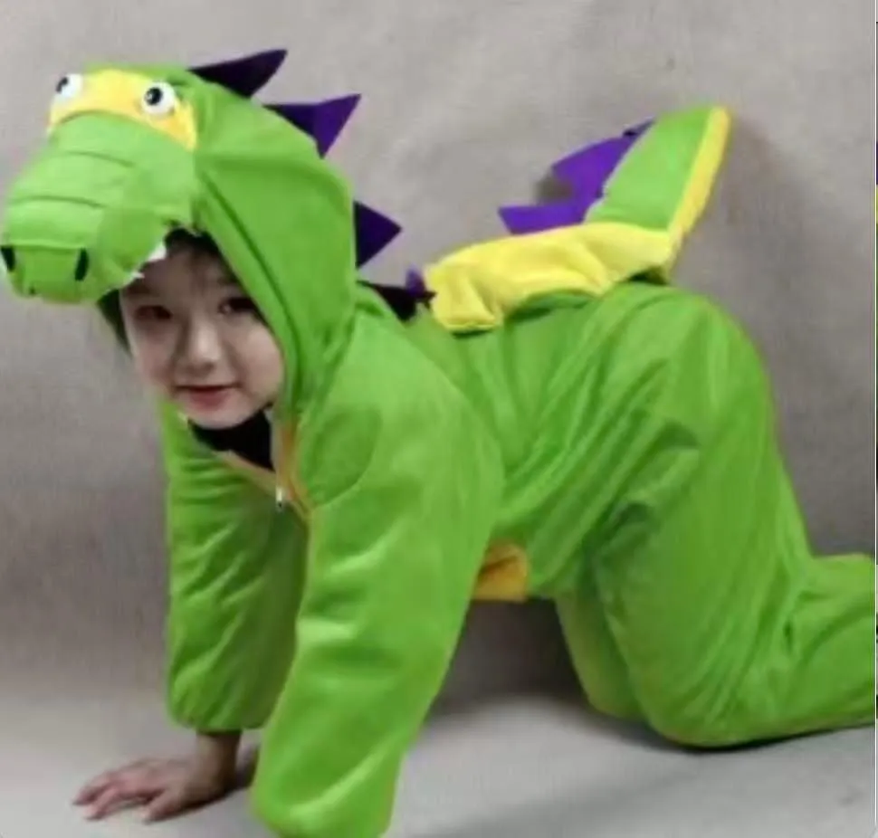Kombinezon dinozaur zielony rozmiar 140