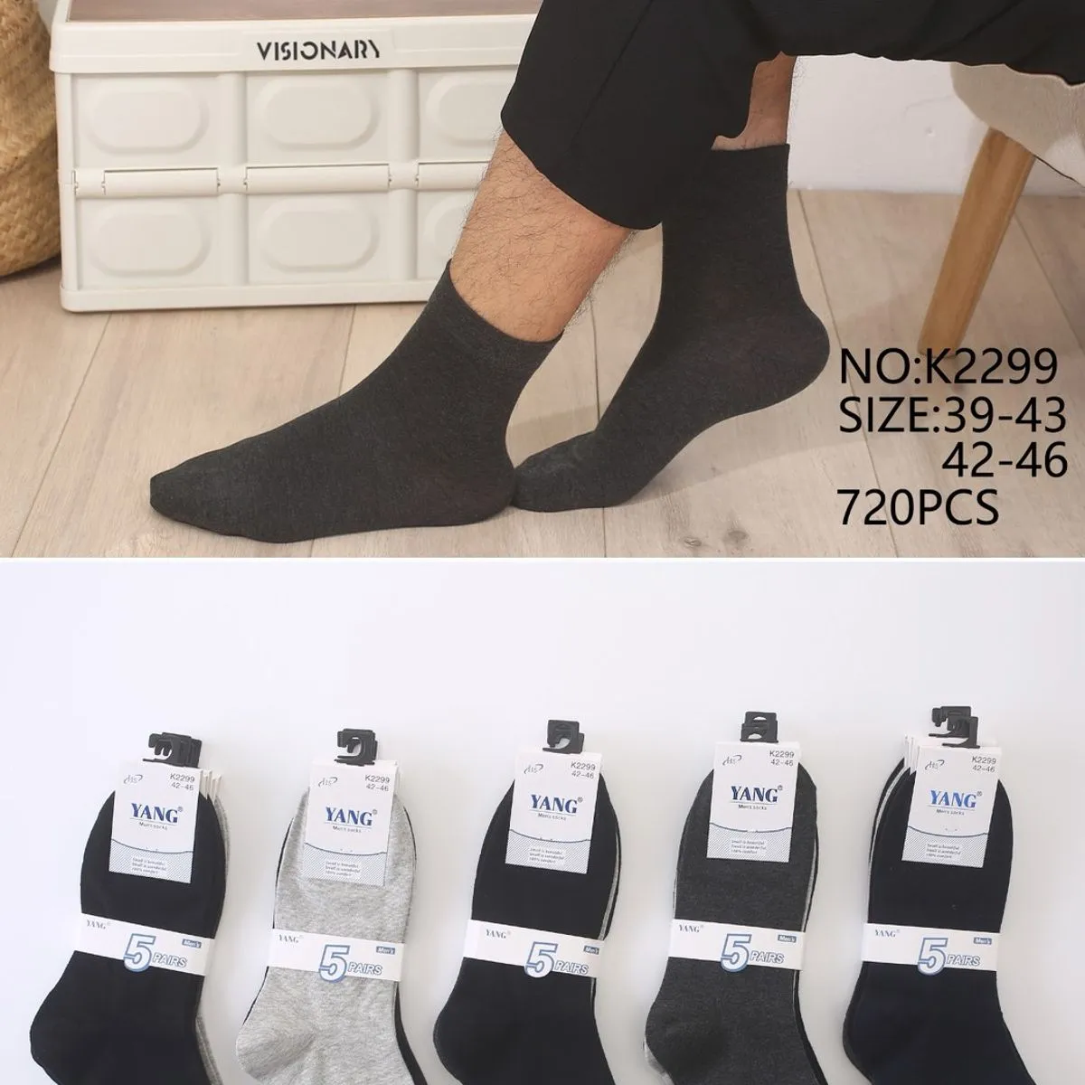 Skarpetki męskie Yang NO:K29-39/42 rozmiar