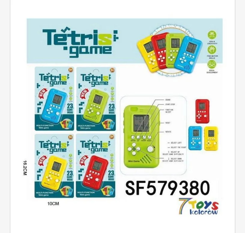 Brick Game Tetris ręczna gra elektroniczna 10 cm