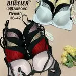 Biustonosz damski Biweier 36-42, push-up, wielokolorowy
