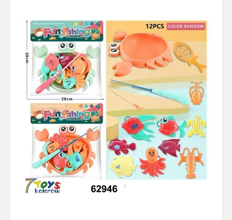 Zabawka Fun Fishing do Kapieli 23 cm Krab z Wędkami
