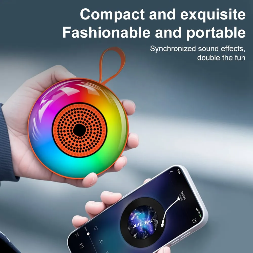Głośnik Bluetooth RGB kulisty z paskiem