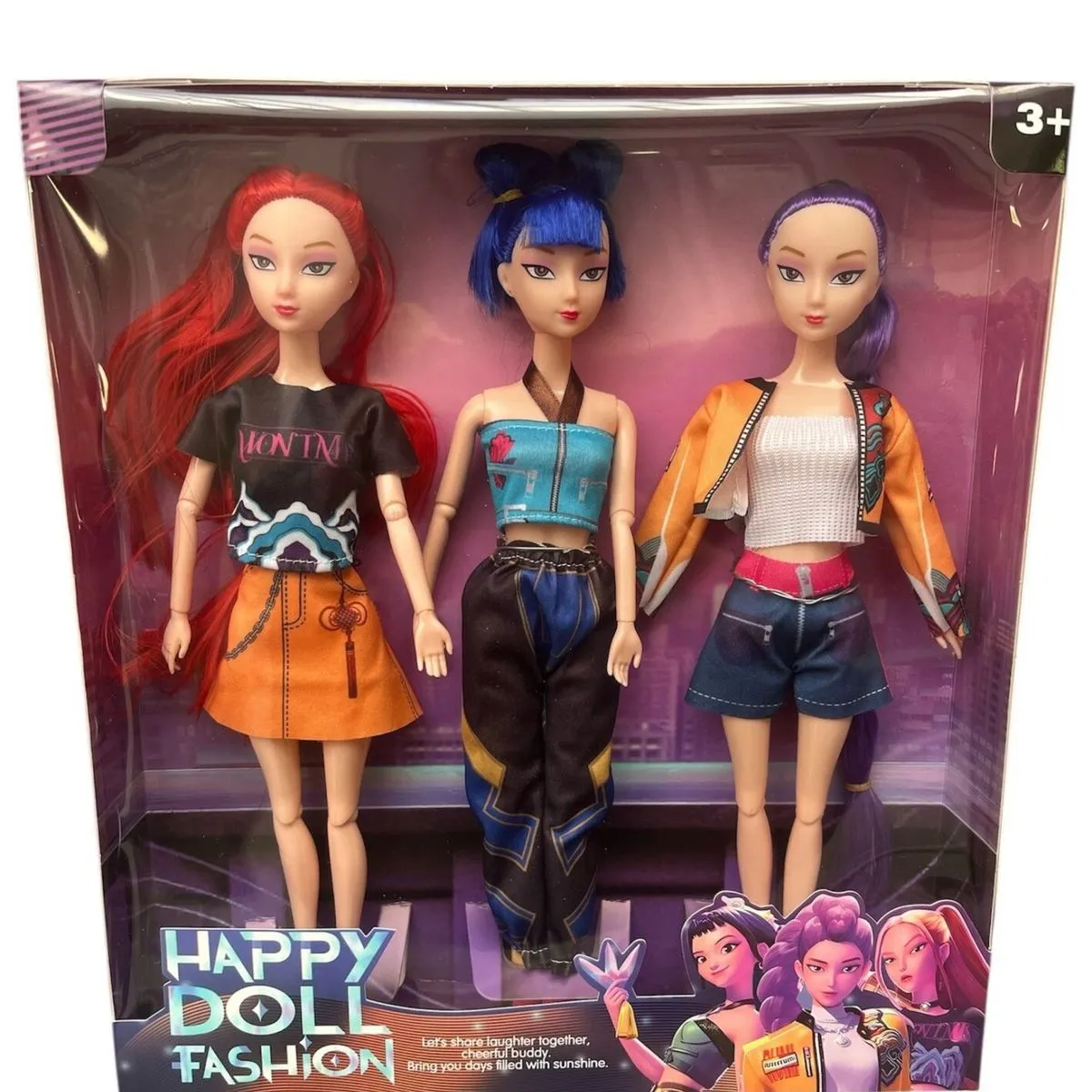 Zestaw 3 lalek Happy Doll HED149 Kpop styl 3+