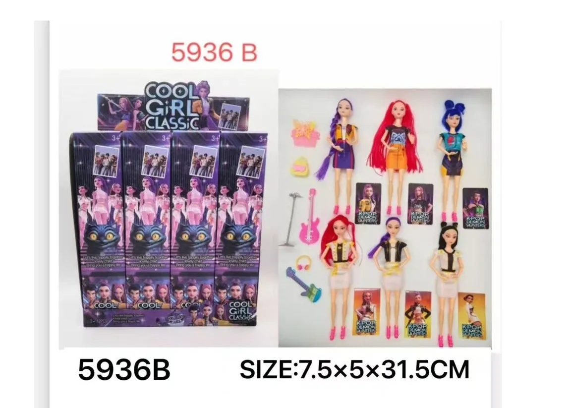 Lalka Cool Girl Kpop 5936B roz. 7,5x5x31,5cm