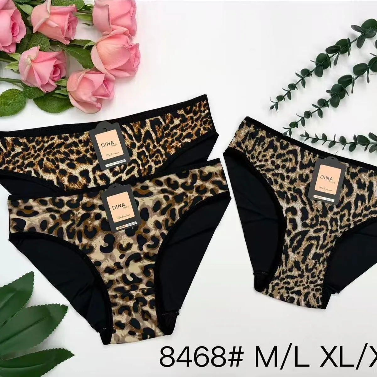 Majtki damskie leopard 8468# M/L XL/XXL