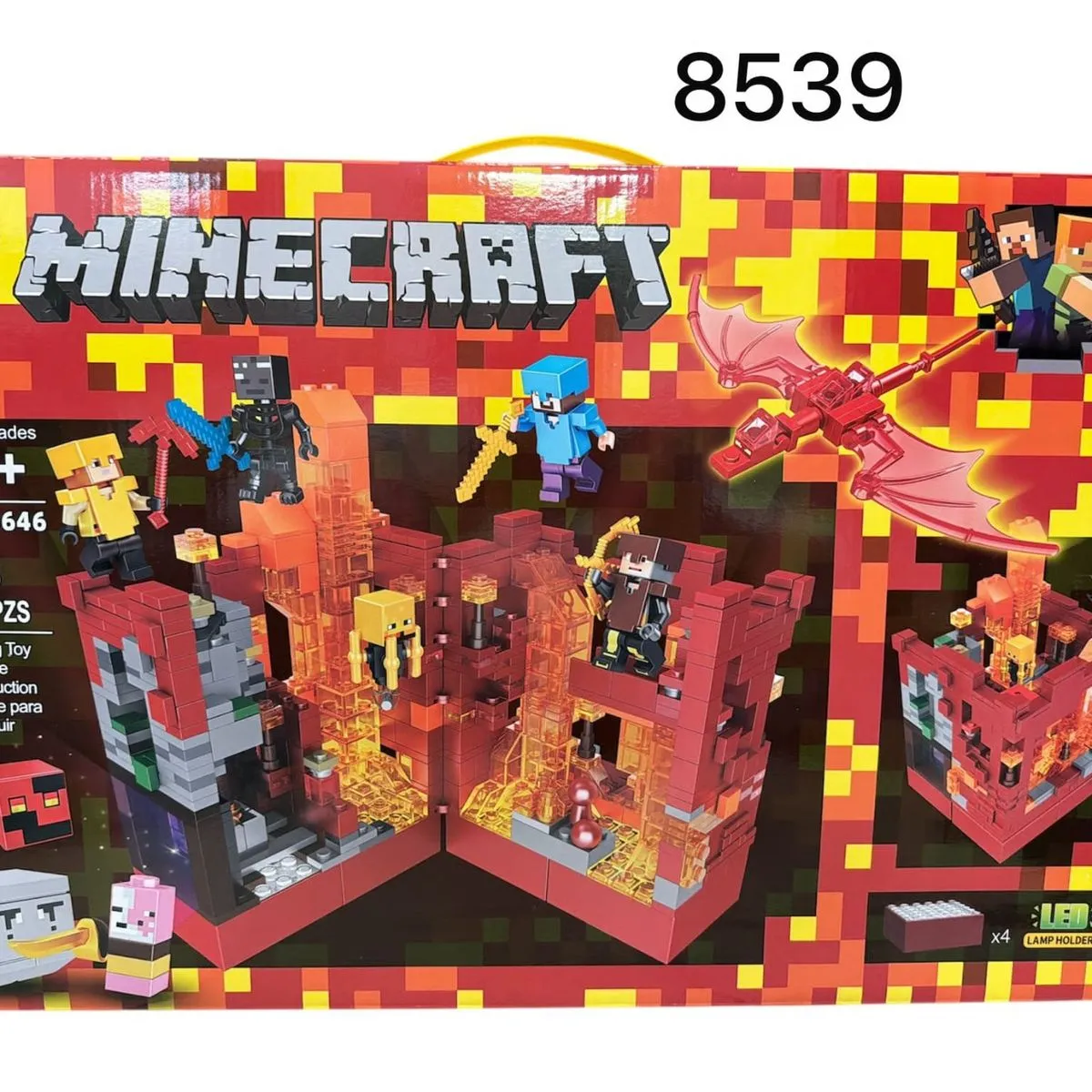 Klocki Magnetic Minecraft LED 8566 PCS