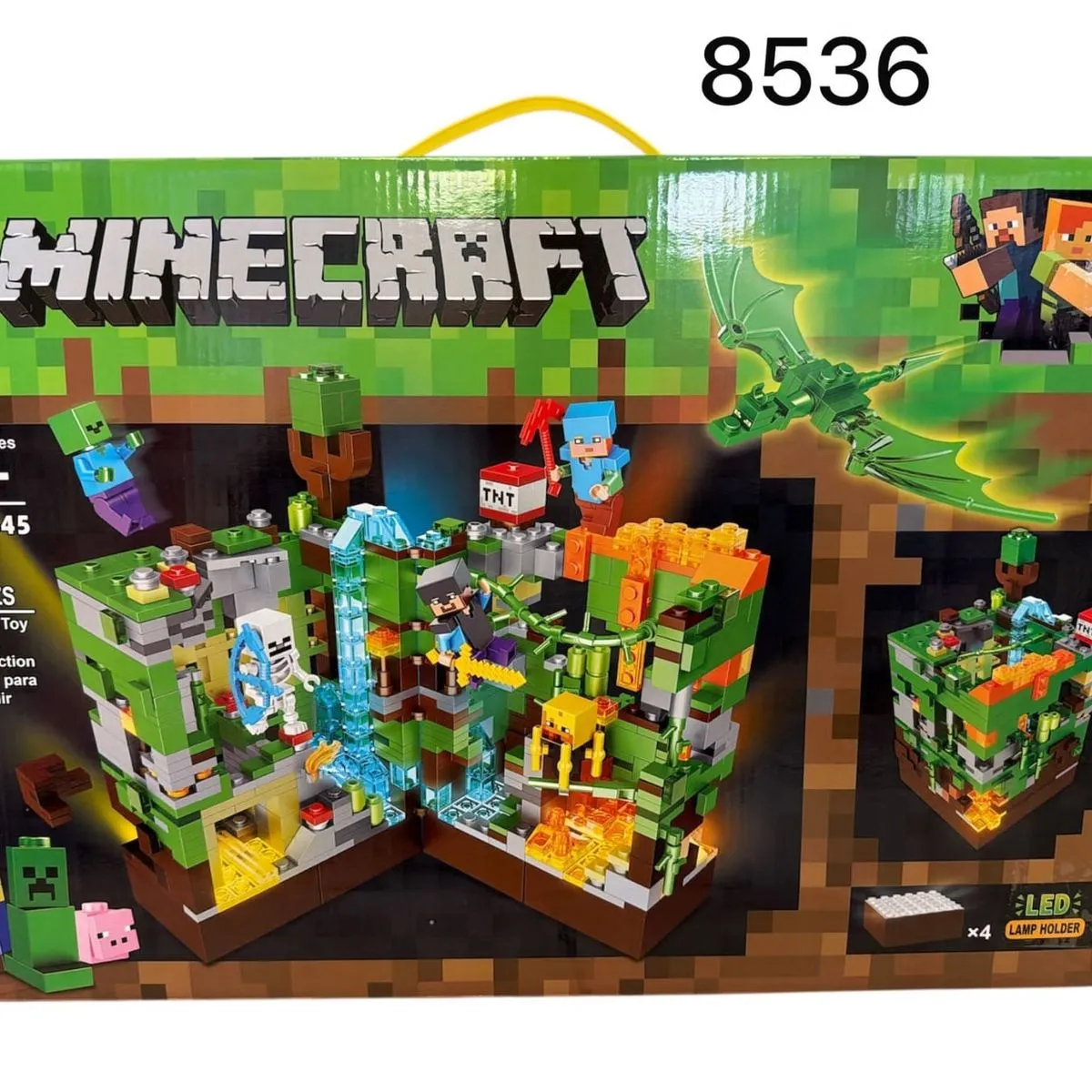 Klocki Magnetic Minecraft LED 8564