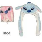 Czapki Stitch na uszy niebieska i różowa