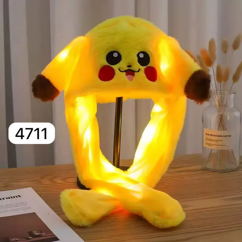 Świecące czapki uszate Pikachu Pokemon