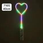 Różdżka LED 40cm z sercem wielokolorowe światło