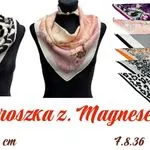 Szaliki damskie z guwroskazą i magnezem 70x70 cm