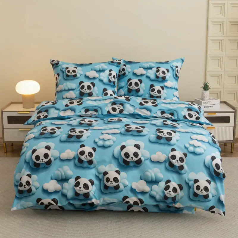 Komplet Pościel 3D Panda 160/200