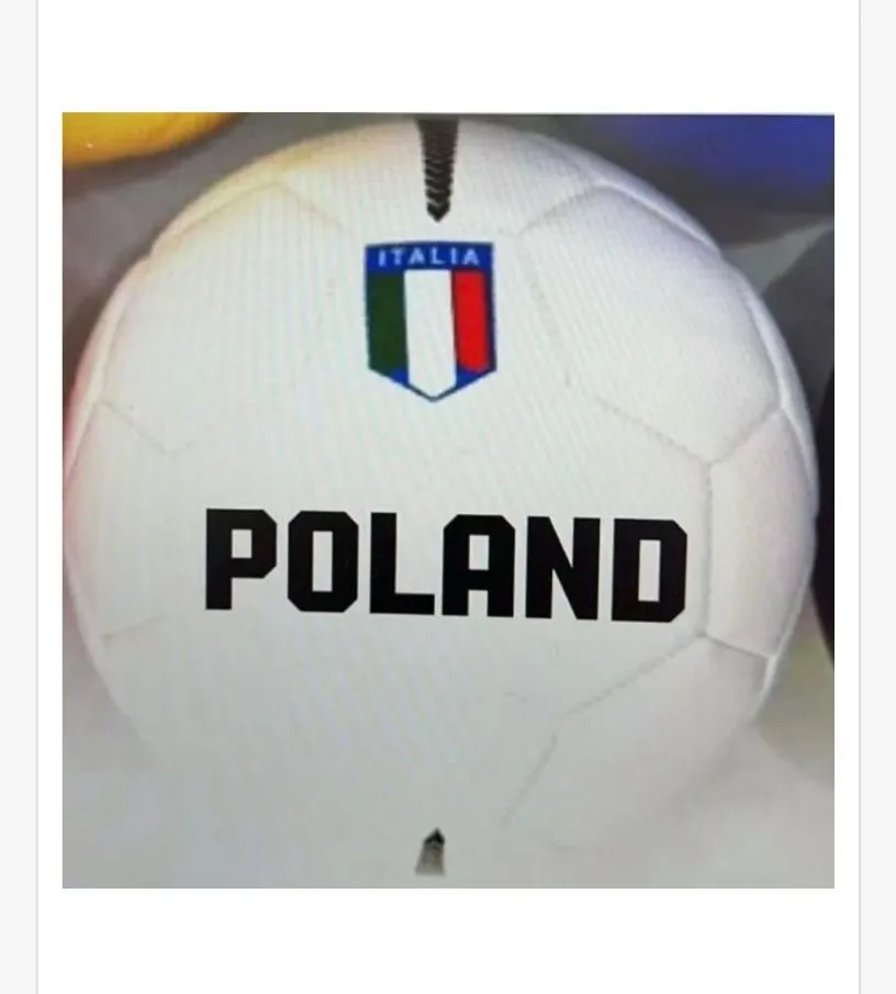 Mini piłka nożna POLAND z flagą Włoch