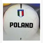 Mini piłka nożna Polska z flagą Włoch