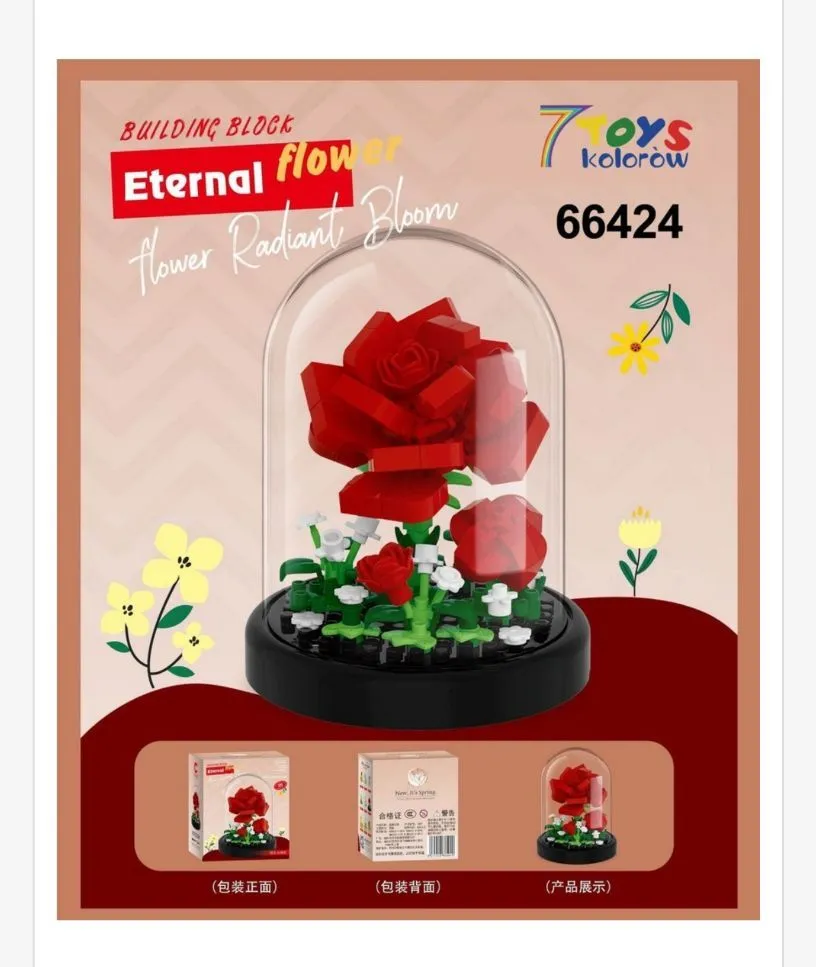 Zestaw klocków Building Block Eternal Radiant Bloom 66424