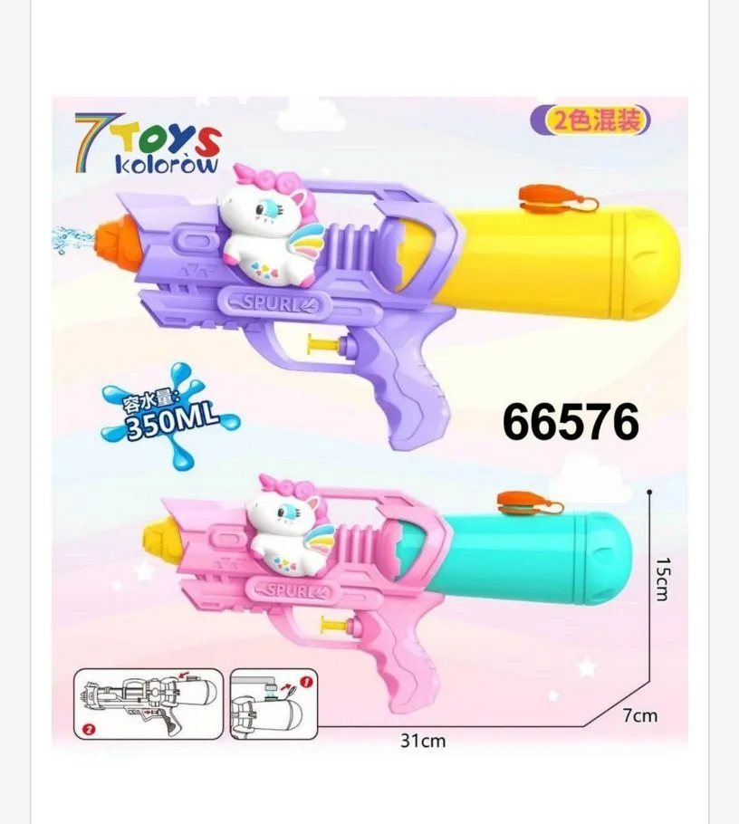 Pistolety wodne 350ml z jednorożcem 7Toys 66576