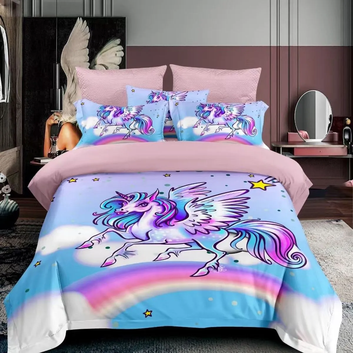Komplet Pościeli 3CZ 160/200 Stan Faktyczny Unicorn