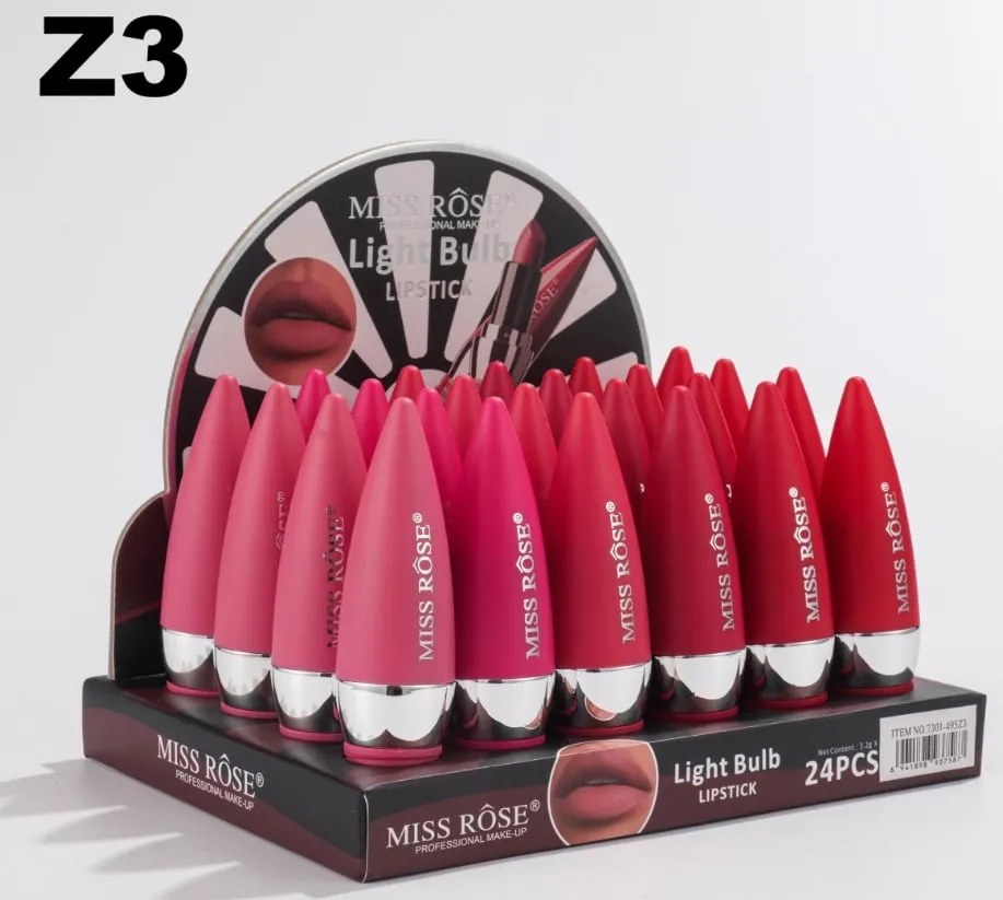 Miss Rose Light Build Lipstick Z3 Róż 24 szt