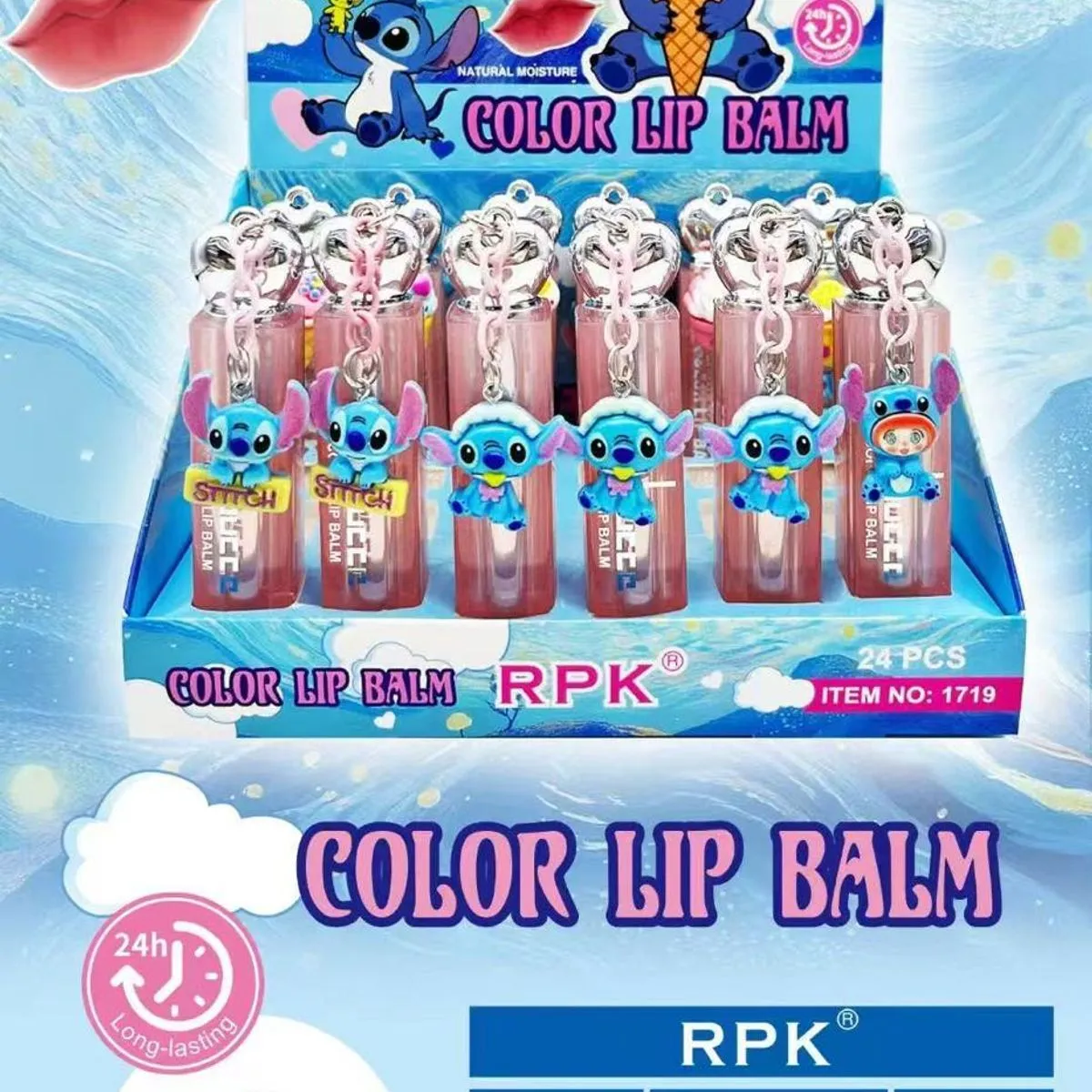 Błyszczyk Color Lip Balm RPK Stitch Lanyard 24 szt