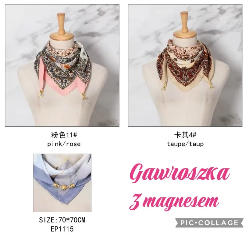 Chusta Damska z Magnesem Gawroszka 3 Magnetyczne SI:70-70cm